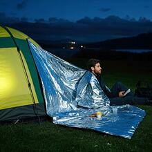 8pcs Extra Large Emergency Survival Blankets - Extended Size (62.0x83.0 Inches), Heavy Duty Heat-Reflective Lightweight Aluminum Foil, For Camping, Hiking, Evacuation, Home Use - Multicolor - View 3