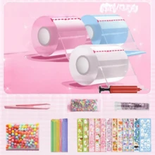 Double-Sided Adhesive DIY Craft Supplies Set, Sticky Ball Glue Tape DIY Making Tape, Nano Tape Bubble Kit, Nano Tape Bubbles, Marker Pen, Suitable As Holiday Gifts, Birthday Gifts
