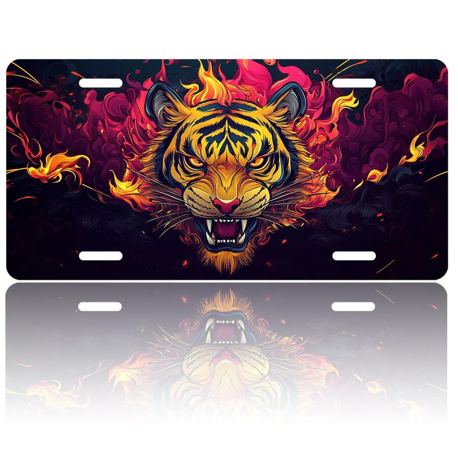 License Plate Cover, Car Front License Plate Funny Car License Plate Personalized Decoration Novelty Vanity Tag Aluminum Car Accessories For Women Men,12"X 33" - A8 - 查看 1