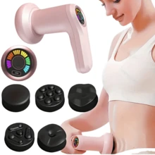 This Brand-New Multi-Functional Electric Body Fat Massager Is A Handheld Body Sculpting Device With An LCD Display And 5 Massage Heads. It's Designed For Relaxation And Body Shaping, Suitable For The Abdomen, Legs, Waist, And Neck. A Perfect Valentine's Day Choice, It Makes A Great Family Gift. - Watermelon Pink - View 10