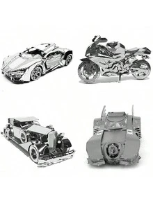 DIY 3D Metal Puzzle Model, Adult Stereoscopic Assembly Toy, Creative Intellectual Challenge, Gift For Birthday, Holiday, Christmas - Multicolor - View 3