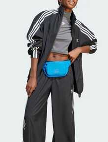 adidas originals ILENIUM 三葉草條紋槓Logo刺繡緊身半高領截短緊身短袖插肩袖T卹女款深灰 - 深灰色 - 查看 4