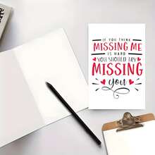 1pc Funny And Sincere Greeting Card - Create Humorous Yet Sentimental Long Message Cards For Your Boyfriend, Girlfriend, Best Friend, Family, Or Colleagues - Express Your Love And Longing In A Stylish Way, Suitable For Valentine's Day And Other Holidays.