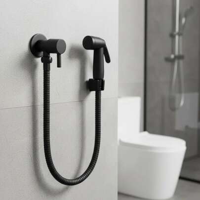 Ducha Higiênica Completa Black Chuveirinho C/ Trava