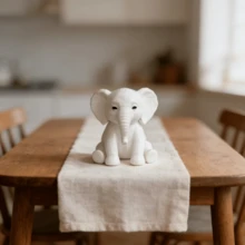 1pc Elephant Figurine, Animal Shaped Home Decor, Collectible Figurines, Great Gift For Elephant Lovers | Unique Design | Stylish Accent | Home, Bedroom, Balcony, Garden Decoration, Suitable For Study, Office, Wedding, Housewarming, Valentine's Day, New Year Gift