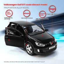 Burago 1:36 Golf GTI Black Alloy Car Model, Static Miniature Racing Car Collection, Realistic Toy Car Collection, Gift For Men - 1:36  Golf GTI, Black - View 7