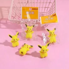 pokemon 36件套皮卡丘橡皮擦，创意3D立体皮卡丘造型，皮卡丘造型橡皮擦，可爱卡通人物橡皮擦，男女皆宜，文具学习用品，儿童最爱礼物，返校季礼物，万圣节装饰，手工制品，教师节礼物，母亲节礼物，嘉年华礼物，【手工制作，有轻微瑕疵，不影响正常使用】