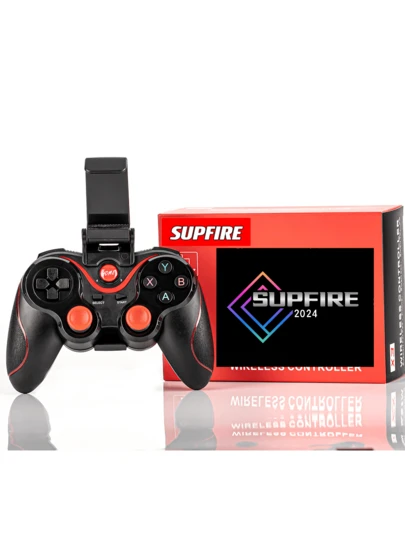 Controle Joystick Bluetooth Universal + cabo usb + suporte para Celular Tablet Android Ipad