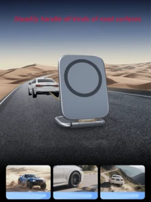 2025 New Stylish Vacuum Magnetic Phone Holder, Car Navigation Dedicated Support Stand, Foldable, Anti-Shake Magnetic Holder - Multicolor - View 6