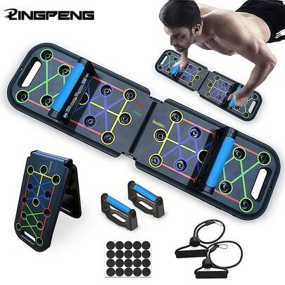 Foldable Multi-Functional Push Up Board Chest Abs Training Equipment Portable Home Gym Fitness Tool For Men Core Workout