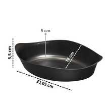 30 Small Plastic Canoe-Shaped Snack Platter For Snacks, Side Dishes, And Sauce - Japanese Style - Black - View 2