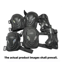 Set de 6 piezas de rodilleras y coderas para niños, nuevo patrón de óxido, set de 6 piezas de equipo de protección que incluye rodilleras y coderas, adecuado para deportes al aire libre de niños como ciclismo, patinaje sobre ruedas, skateboard, actividades de hielo - Multicolor - Ver 11