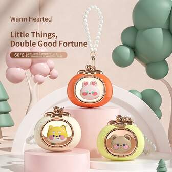 AOYI מחמם ידיים נייד, מחמם ידיים מתכוונן ב-2 רמות טמפרטורה, מחמם ידיים נטען 1200mAh חום חורף מתנה לגברים, נשים, חג המולד, ראש השנה, יומיומי, משרד, בית, בית ספר