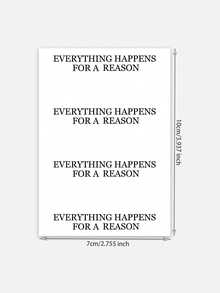 1pc Washable Temporary Herbal Tattoo Sticker, European & American Style Artistic Text, Inspirational Quotes, Waterproof & Sweat-Proof, Suitable For Wrist, Valentine's Day Use - Black - View 4