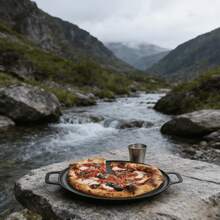 Cast Iron Pizza Pan - Double Large Handles Design, Non-Stick, Suitable For Stovetops Or Campfires. Durable With Even Heat Distribution, Multi-Functional Cast Iron Frying Pan, Perfect For Making Pizza, Grilling And Baking Bread. - 黑色 - 查看 11