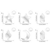 1 Stück Goldener Mond und Sterne Laterne Wanddekoration, Acryl Spiegel Aufkleber Dekoration, geeignet für Schlafzimmerfenster, Kamin und Hintergrundbeleuchtung, kreative DIY Feiertags Dekoration für Partys.