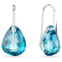 SWAROVSKI Galet 水滴形耳環耳環耳線耳環生日禮物聖誕禮物新年禮物 - 淺藍色 - 查看 4