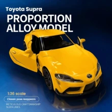 Burago 1:36 Toyota Supra Yellow Alloy Car Model, Static Mini Collectible Car, Realistic Toy Car Collection, Gift For Men - 1:36  Sapra, Yellow - View 7