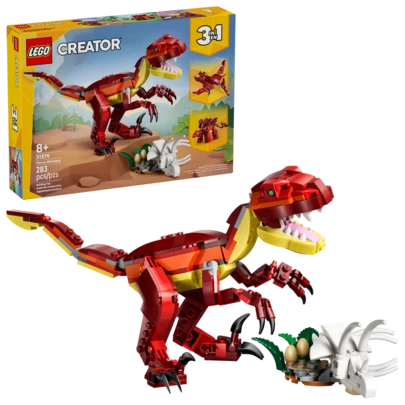  Đồ chơi lắp ráp LEGO Creator 3 trong 1 Khủng long hung dữ dành cho bé trai và bé gái, từ 8 tuổi trở lên - Trẻ em tự lắp ráp 1 trong 3 hình động vật thời tiền sử - Ý tưởng quà tặng sinh nhật - 31379