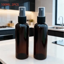 100ml Brown Refillable Spray Bottle, Travel Atomizer For Perfume & Liquid Cosmetics, Amber Glass Bottle With UV Protection - Brown - View 7
