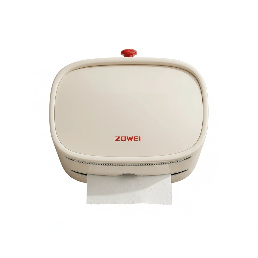 1pc Tissue Box Holder Wall Mounted, Toilet Paper Storage Box With Drawer And Phone Holder, Wall Mounted Waterproof Bathroom Paper Roll Holder No Drilling Roll Dispenser (Beige)