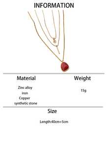 1pc Vintage Bohemian Style Multi-Layer Turquoise Necklace - Necklace - View 17