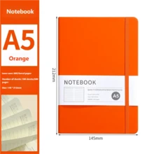 A5硬面笔记本套装 - PU皮革封面，200页/100页，适用于学校、大学、工作、旅行 - 横线笔记本，方便记笔记 - 彩色 - 查看 13