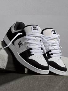 DC Manteca 4 Anvil + LA Men's/Women's Classic Skater Sneakers With Flat Sole - Casual - Đen và Trắng - Xem 1
