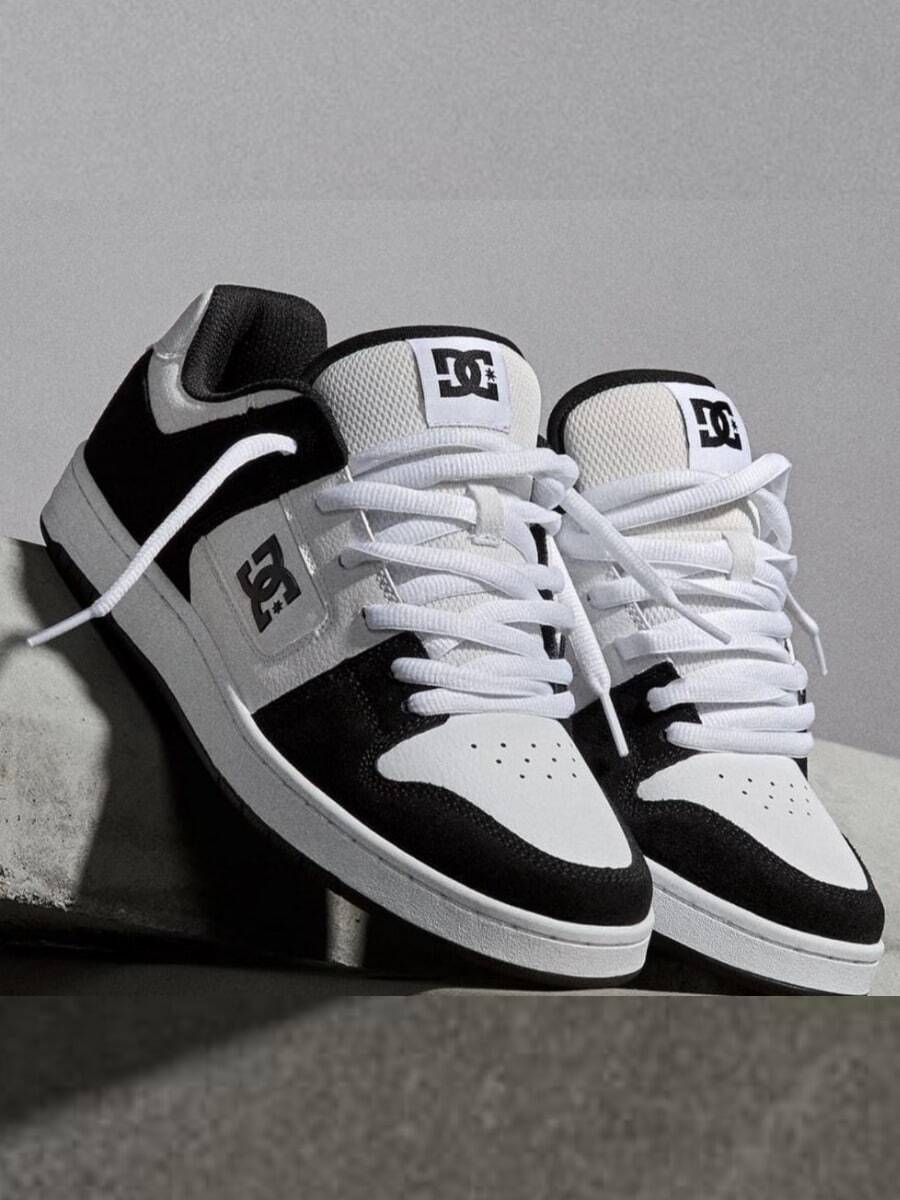 DC Manteca 4 Anvil + LA Men's/Women's Classic Skater Sneakers With Flat Sole - Casual - Đen và Trắng - Xem 1