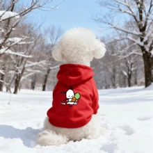 1PC Sanrio Fashion Pet Hoodie, Pachacco And Carrot Printed Warm Cat And Dog Hoodie Sweater - Red - View 1