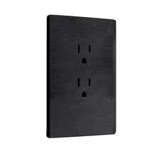 PLACA CONTACTO DOBLE SANTORINI (SANTUL) (4664) - Negro - Ver 2