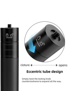 2pcs 73cm Extendable Stabilizer Rods - Aluminum Alloy Telescopic Pole With 1/4" Threaded Screw And Bottom Mount, Adjustable Length, Non-Slip Handle, Stable Lock Design, Suitable For Smartphone Gimbal Stabilizer, For Filming, Vlogging, Live Streaming, Outdoor Shooting, Travel Recording And Content Creation - Multicolor - View 6