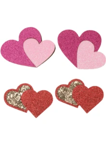 2pcs New Valentine's Day Gold Pink Cloth Shiny Cupid Love DIY Hair Accessory Duckbill Clip