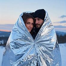 8pcs Extra Large Emergency Survival Blankets - Extended Size (62.0x83.0 Inches), Heavy Duty Heat-Reflective Lightweight Aluminum Foil, For Camping, Hiking, Evacuation, Home Use - Multicolor - View 2