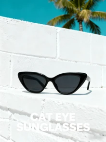 Vintage Cat Eye Frame Optical Wear For Women Men, Retro 1950s Inspired Eyewear With Light Filtering, Universal Fit For Oval Face Shape, Classic Black Shades For Driving Beach Vacation Outdoor Activities (1 Pair) - đen xám - Xem 2