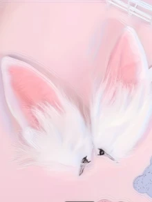 1Pair Plush Bunny Ear Hair Clips, Cute Adorable Hair Accessories, Soft Fluffy Rabbit Ear Hairpins, Perfect For Party/Cosplay/Daily Cute Style Decor - Multicolor - View 8