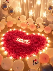 1000pcs Artificial Silk Rose Petals, Suitable For Weddings, Red Rose Petals Decor, Lifelike Satin Rose Petals, Create Wedding Atmosphere, Red Rose Petals, Rose Petal Decor, Everlasting Rose Petals, Rose For Your Loved Ones, Romantic Wedding Decor And Gift For Partner, Gift Box Filler, Romantic Aisle And Room Decor, Wedding Aisle Petals, Wedding Decor, Holiday Petals - Multicolor - View 4