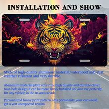 License Plate Cover, Car Front License Plate Funny Car License Plate Personalized Decoration Novelty Vanity Tag Aluminum Car Accessories For Women Men,12"X 33" - A8 - 查看 3