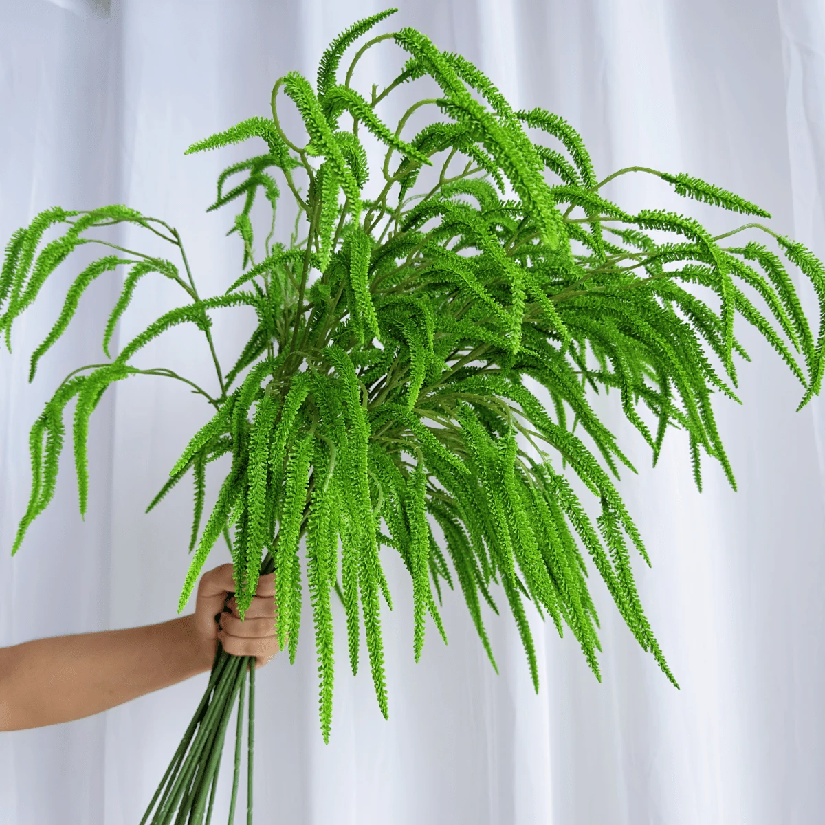 1/2/3 件装 92 厘米仿真植物，含空气草、假叶和桉树叶，适用于墙面、客厅、卧室、婚礼、派对装饰、桌面摆设。家居、书桌、厨房、婚礼、餐桌、中心装饰、办公室、花园、户外、房屋、庭院装饰，适合春、夏、秋、冬四季。 - 綠色 - 查看 1