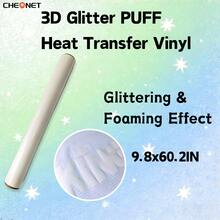 Pegatinas de vinilo con brillo 3D blanco CHEONET - Multicolor, adecuadas para camisetas DIY, bolsas, decoraciones navideñas, suministros para bodas DIY, vinilo de transferencia térmica para todas las máquinas de corte, fácil de cortar - Multicolor - Ver 84