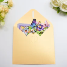 1pc Elegant 3D Pop-Up Purple Orchid & Colorful Butterfly Card - Handmade Paper Flower Box Set, Suitable For Mother's Day, Birthday And Thank You - Vibrant Home Decor Greeting Card With Envelope - Multicolor - View 10