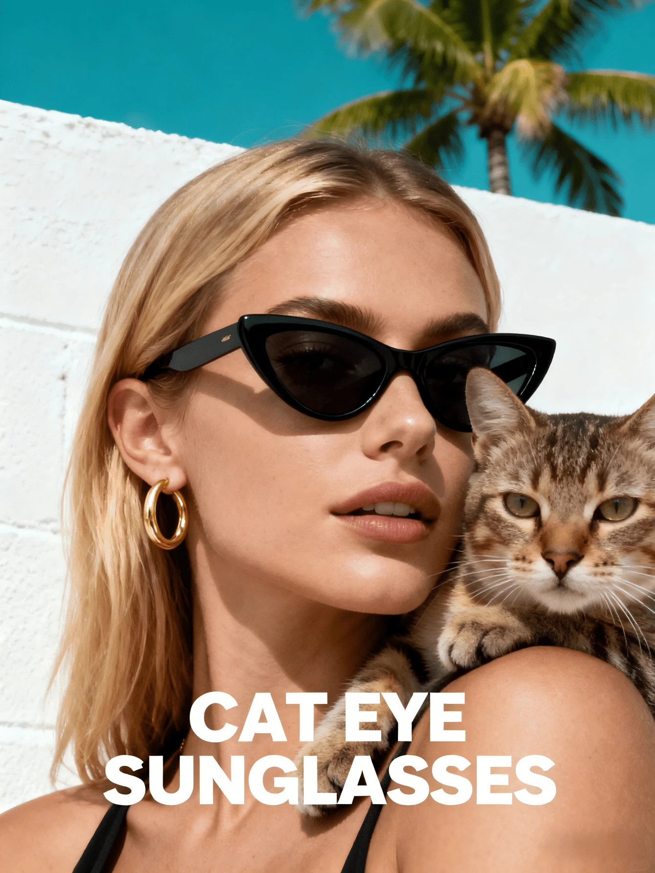 Vintage Cat Eye Frame Optical Wear For Women Men, Retro 1950s Inspired Eyewear With Light Filtering, Universal Fit For Oval Face Shape, Classic Black Shades For Driving Beach Vacation Outdoor Activities (1 Pair) - đen xám - Xem 1