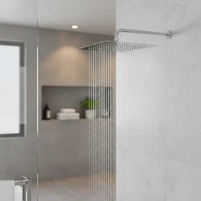 Ducha 20x20 Inox Jdm Efata Banheiro Quadrada