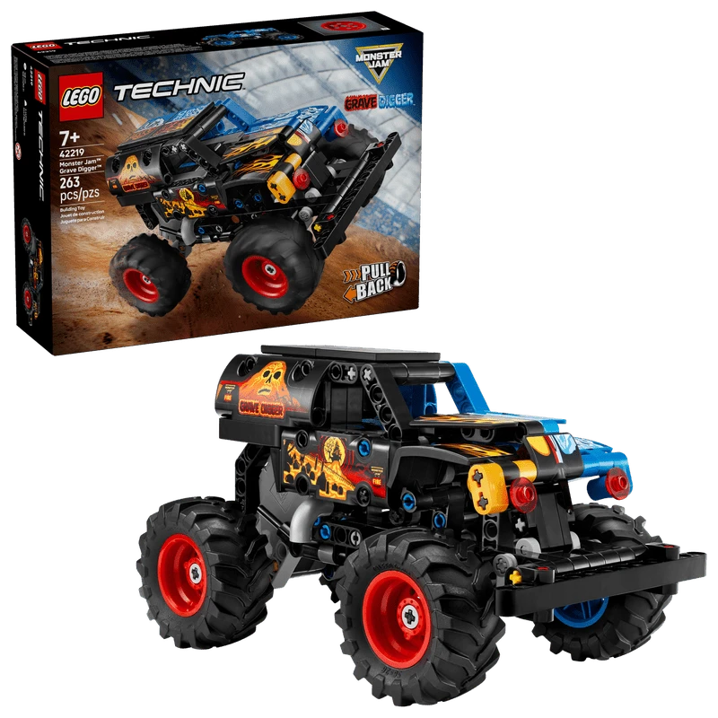 LEGO 积木科技系列怪兽卡车 - 掘墓者：冰火拼装玩具套装，适合7岁及以上男孩女孩，生日礼物 42219