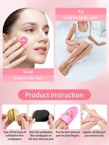 102pcs Reusable Waxing Strips Set, Two Sizes, Physical Hair Removal Tool For Body, Face, Beauty Travel Essentials