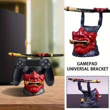 1 Unique Demon Face Warrior Sword Controller Stand – Made Of Durable Resin, Ideal Gift For Gamers, Beautifies The Decor Of Home And Office, Perfect Choice For Valentine's Day. - 芥末黃 - 查看 3