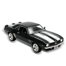 1:36 Chevrolet Retro Series Camaro SS 1969 Modelo de Carro em Liga Fundida, Presente de Colecionador - Chevrolet Camaro SS1969 Preto, escala 1:36 - Visão 8