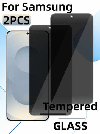 2pcs Privacy Tempered Glass Screen Protector, High Hardness, Anti-Peeping, Anti-Fingerprint, Anti-Scratch, Anti-Shatter, Anti-Oil, Waterproof, Bubble-Free, No White Edges, Easy Installation, Compatible With Phone Cases