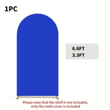 Einfarbige elastische Bogen Hintergrundabdeckungen, 1,2 m, 1,5 m, 1,8 m, 2 m, 2,2 m, 2,4 m, Marine Blau Bogen Hintergrund, umkehrbar für Party, Hochzeit Dekoration, Innen-/Außenbogen Rahmenabdeckungen, geeignet für alle Jahreszeiten - Königsblau - Übersicht 11