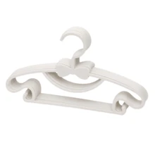 10pcs Beige Children's Hangers, Portable Display Hangers, Plastic Kids Jacket Hangers, Baby Clothes Organizer